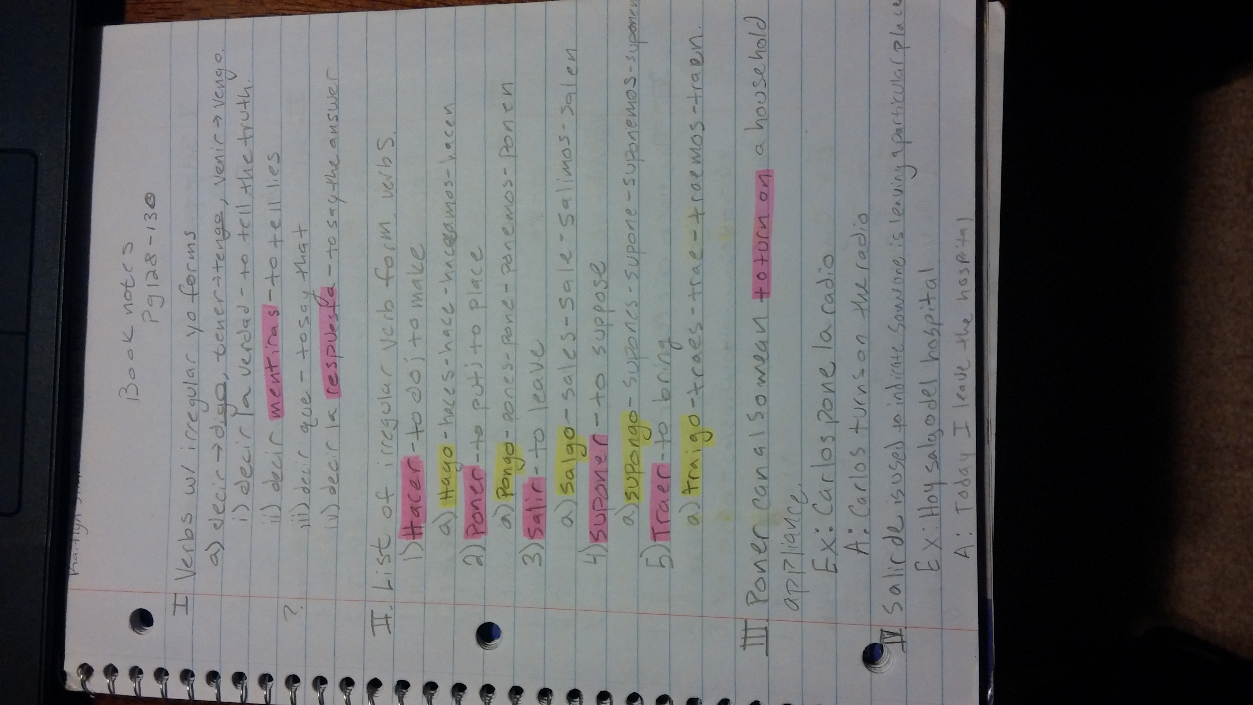 Spanish 1012 Chapter 4