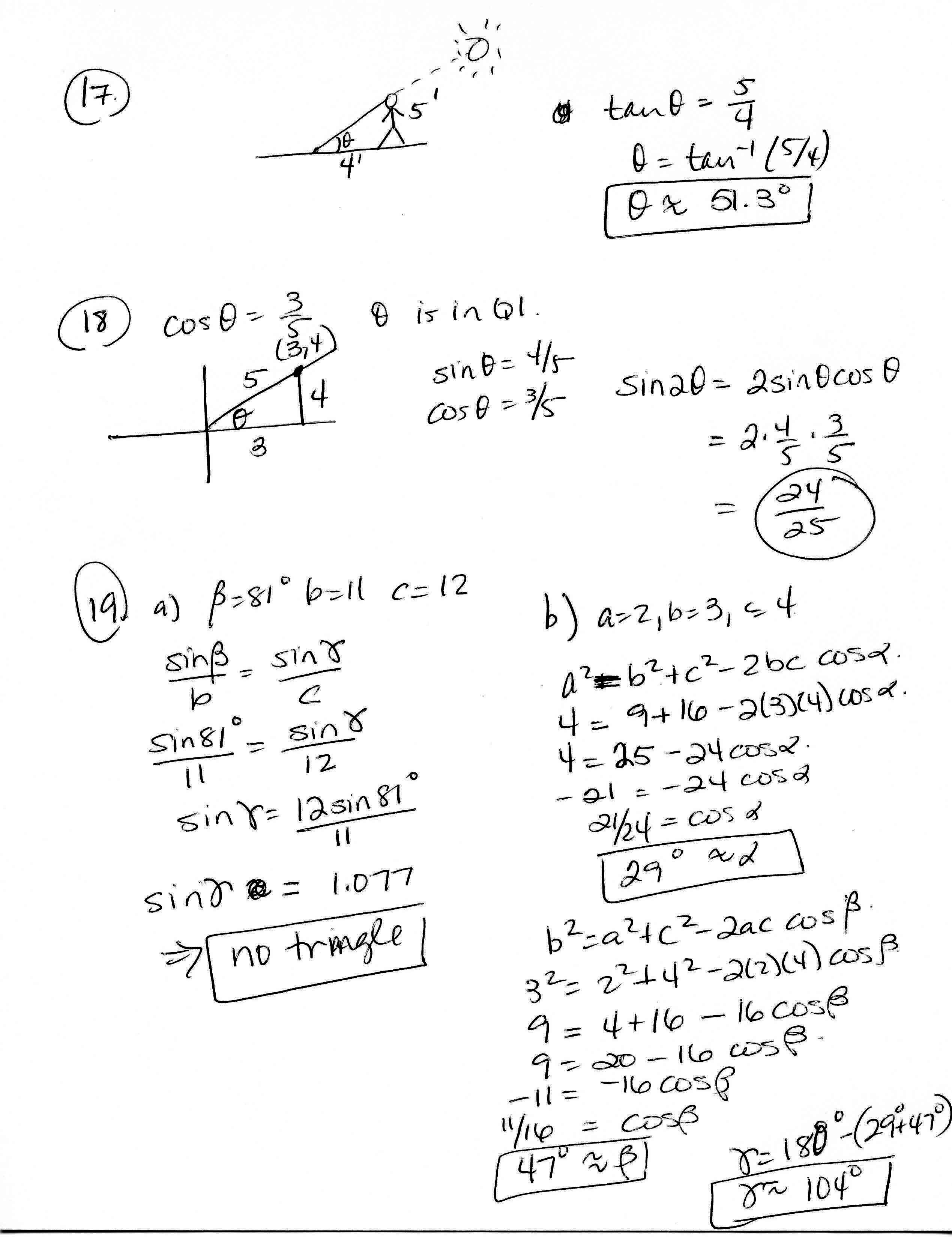 Precalculus Algebra and Trigonometry