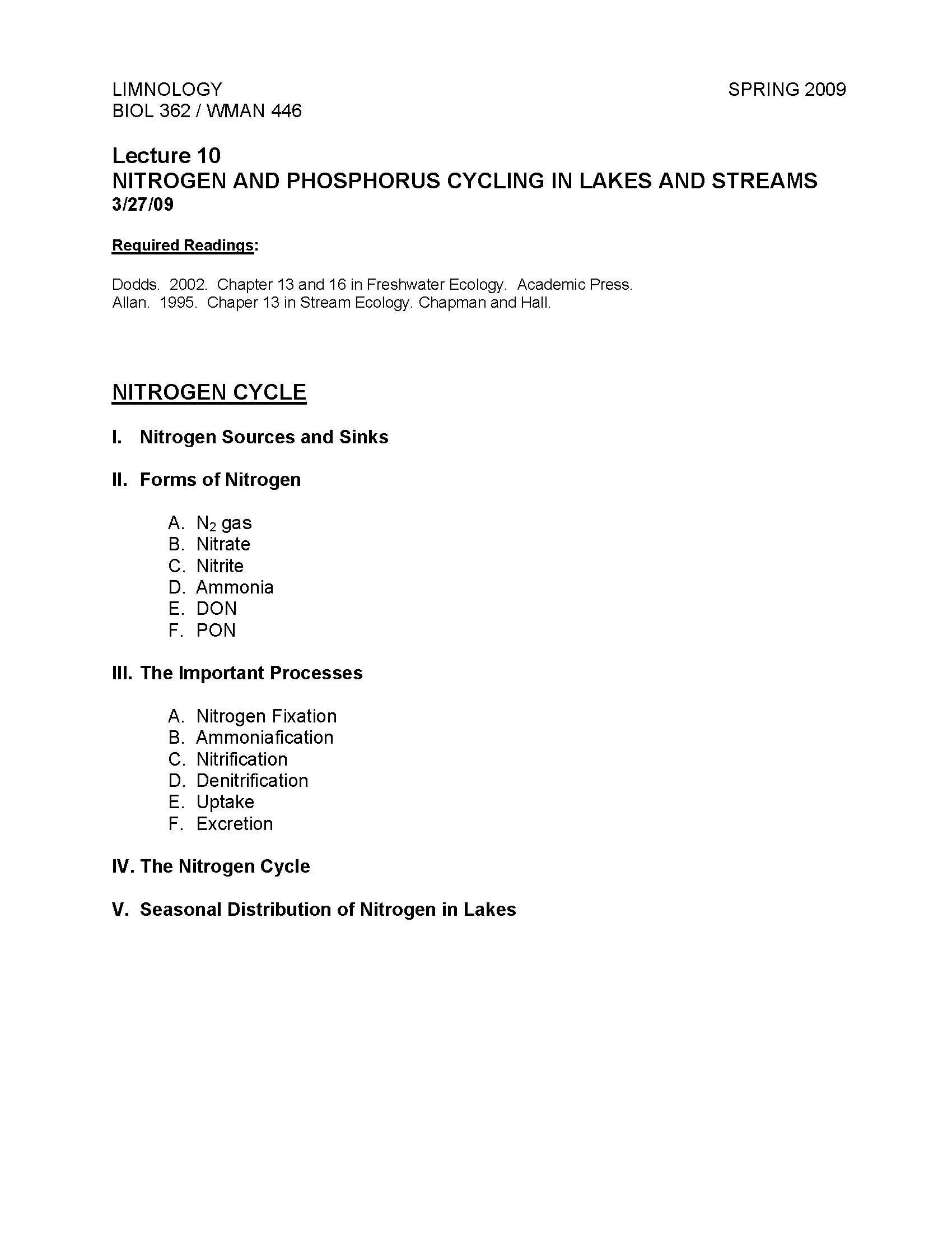 Limnology