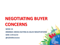 Last 7 of lecture notes for Media Buying and Sales Negotiations