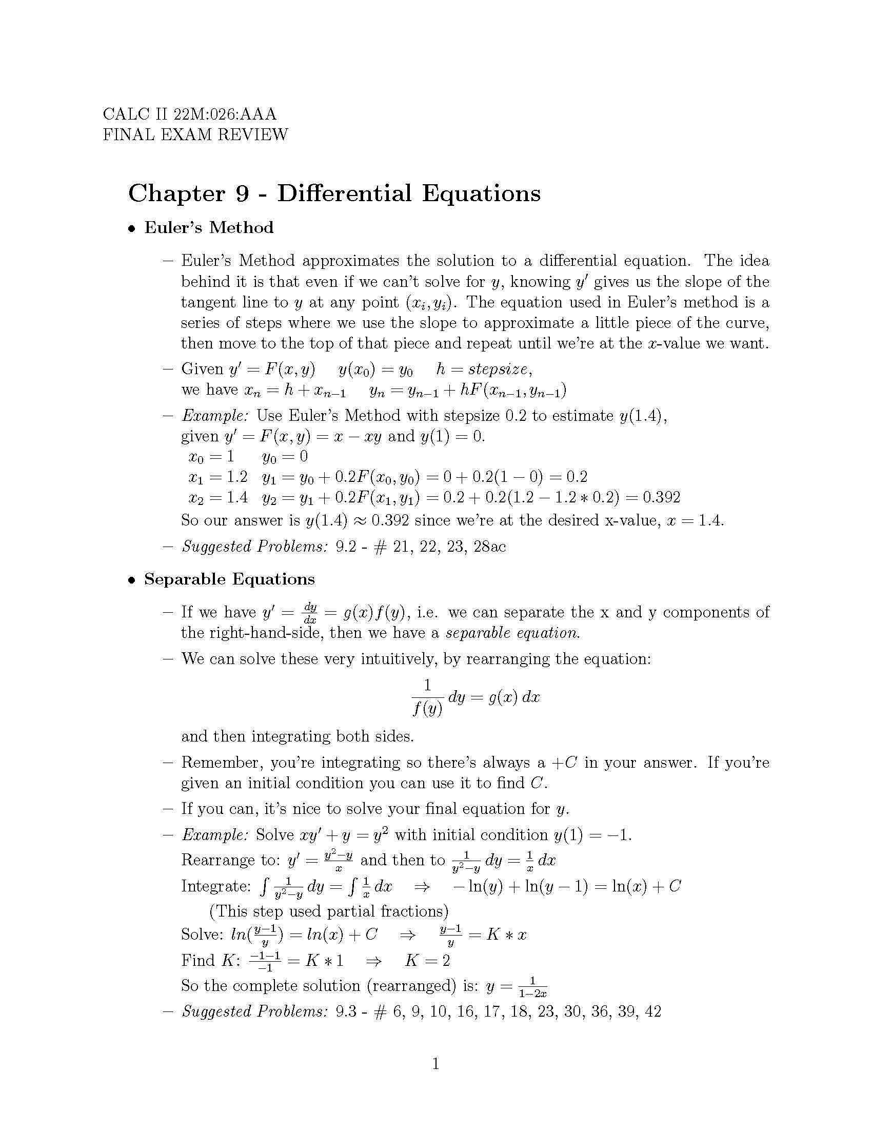 Calculus II
