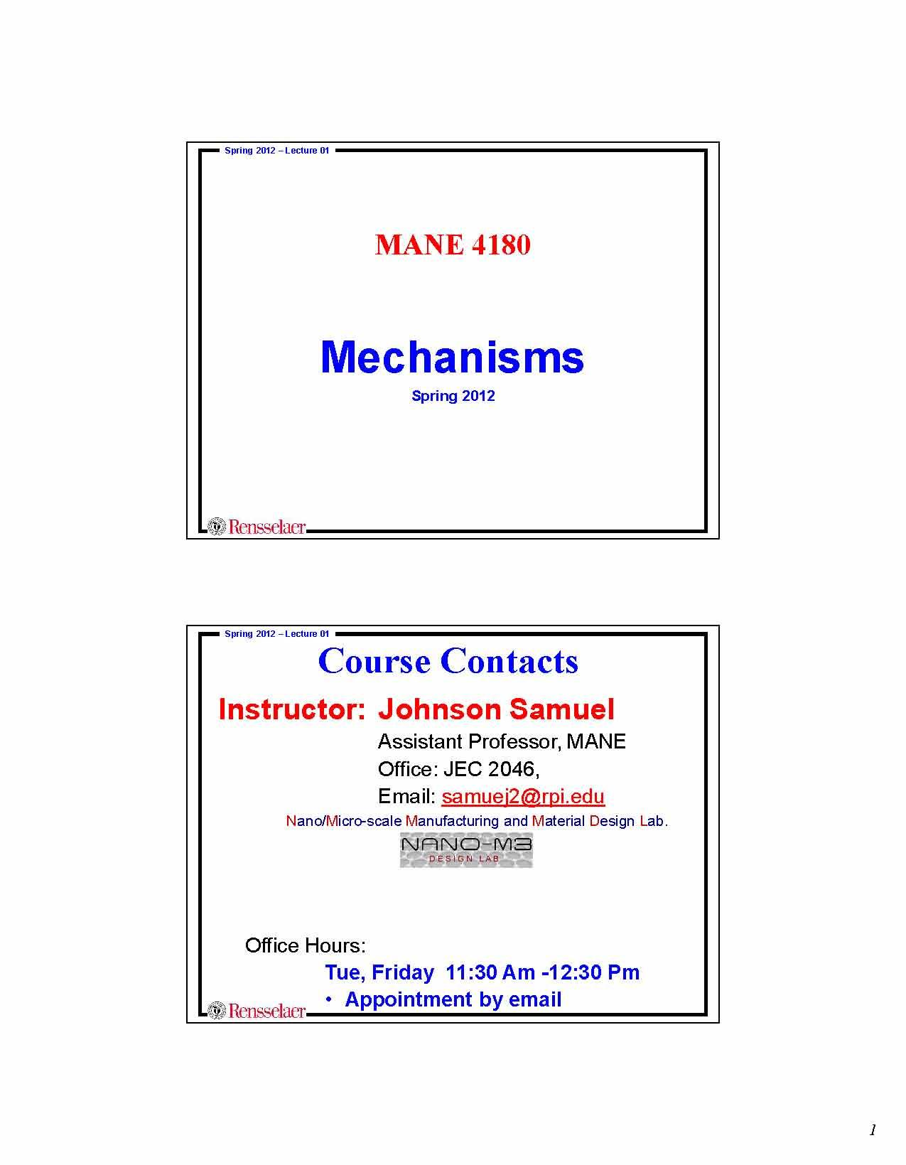 MECHANISMS
