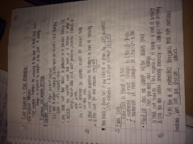 Cost Behavior and Cost Estimation