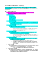 Intro to Ecology and Behavioral Ecology