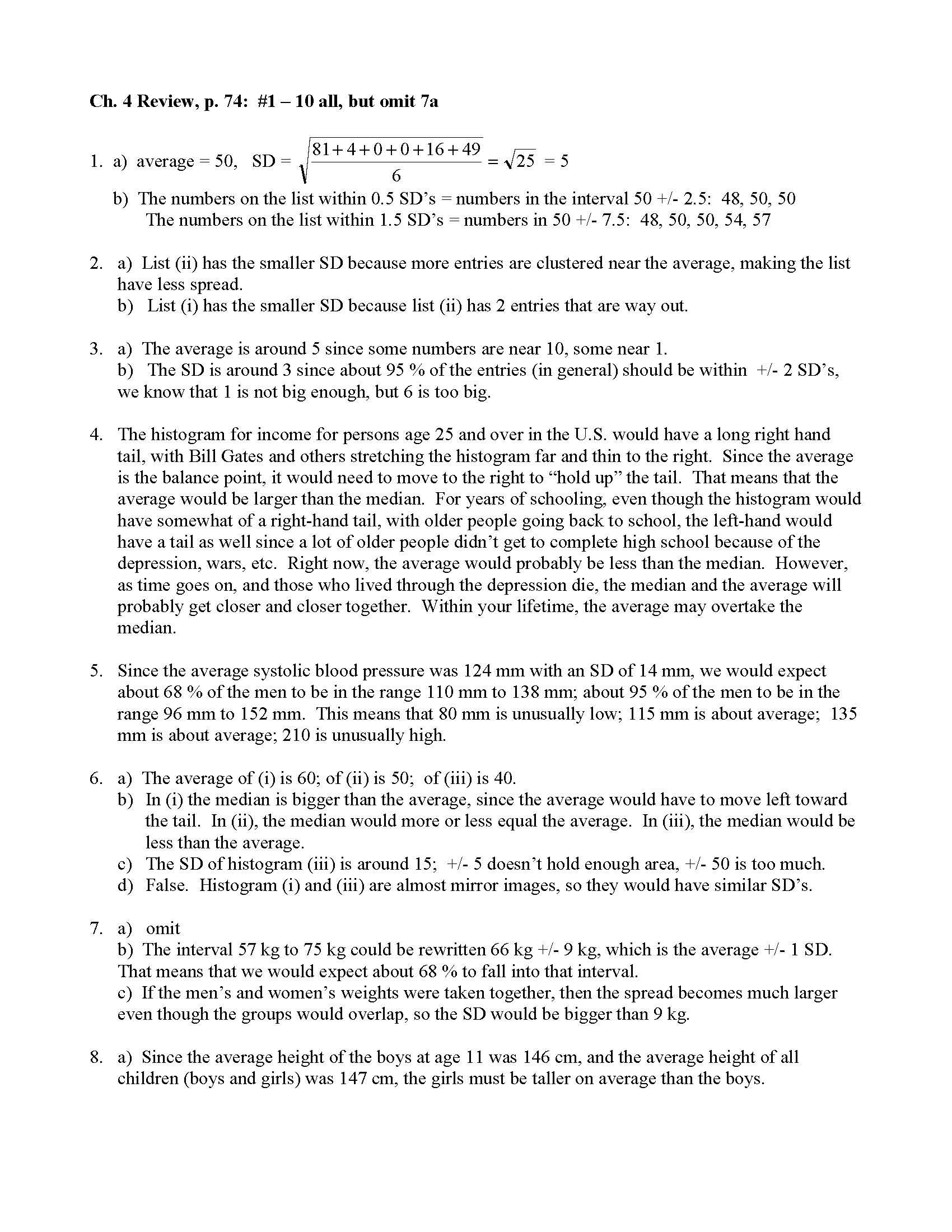 Elementary Probability & Stats