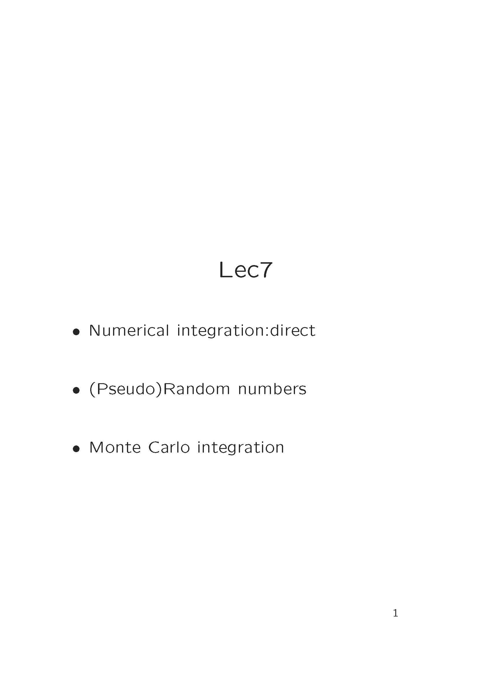 Science and Computers I