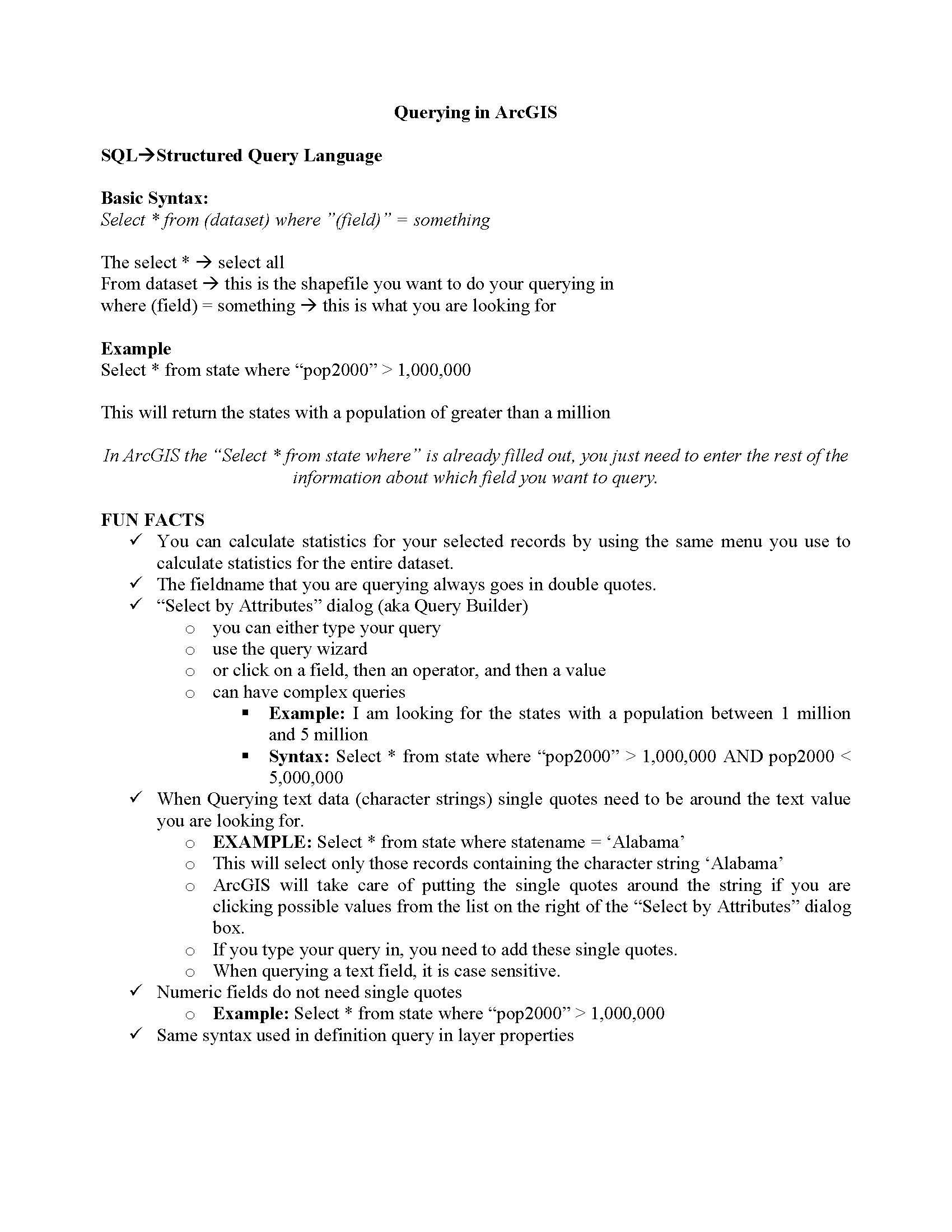 Geographic Information Systems