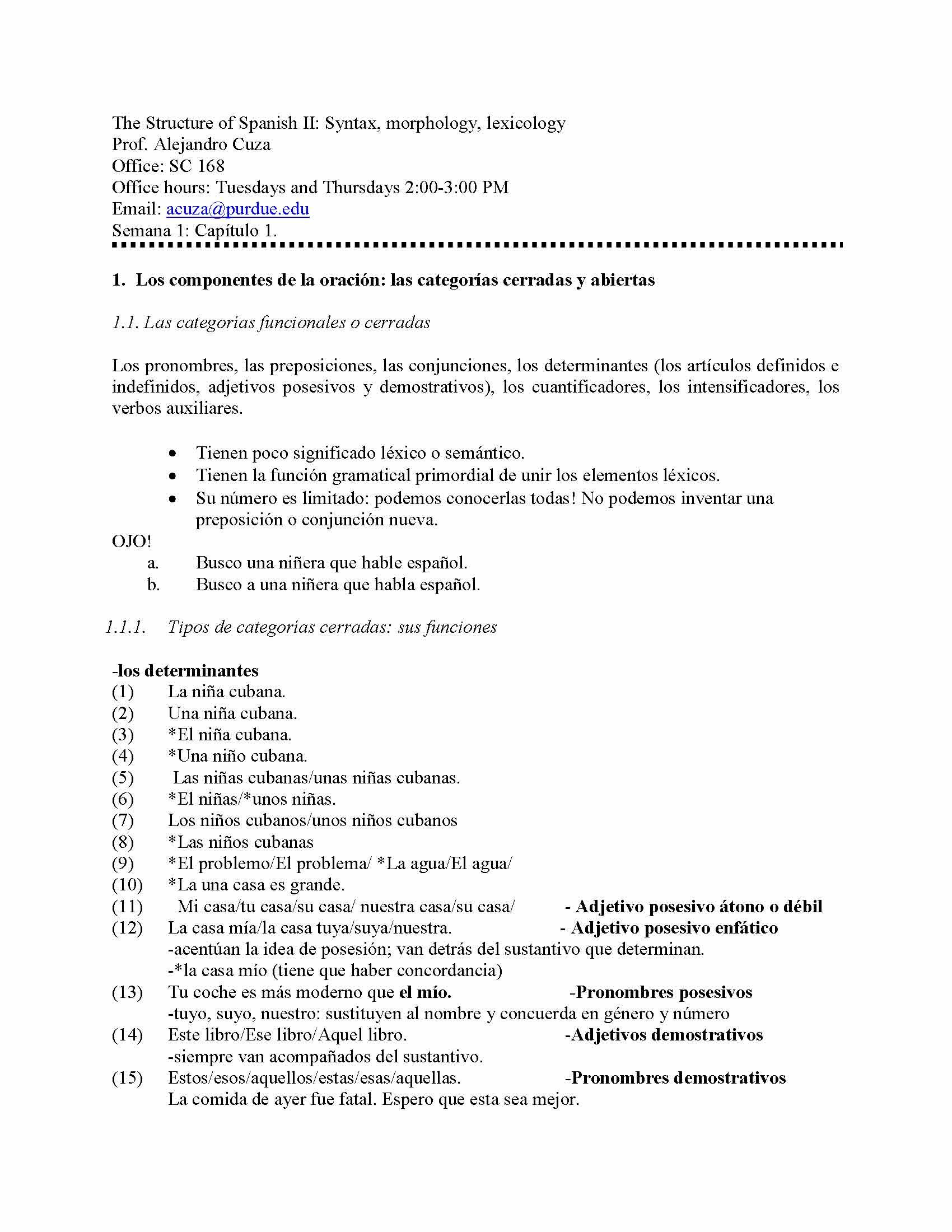 The Structure Of Spanish II Morphology, Lexicology, And Syntax