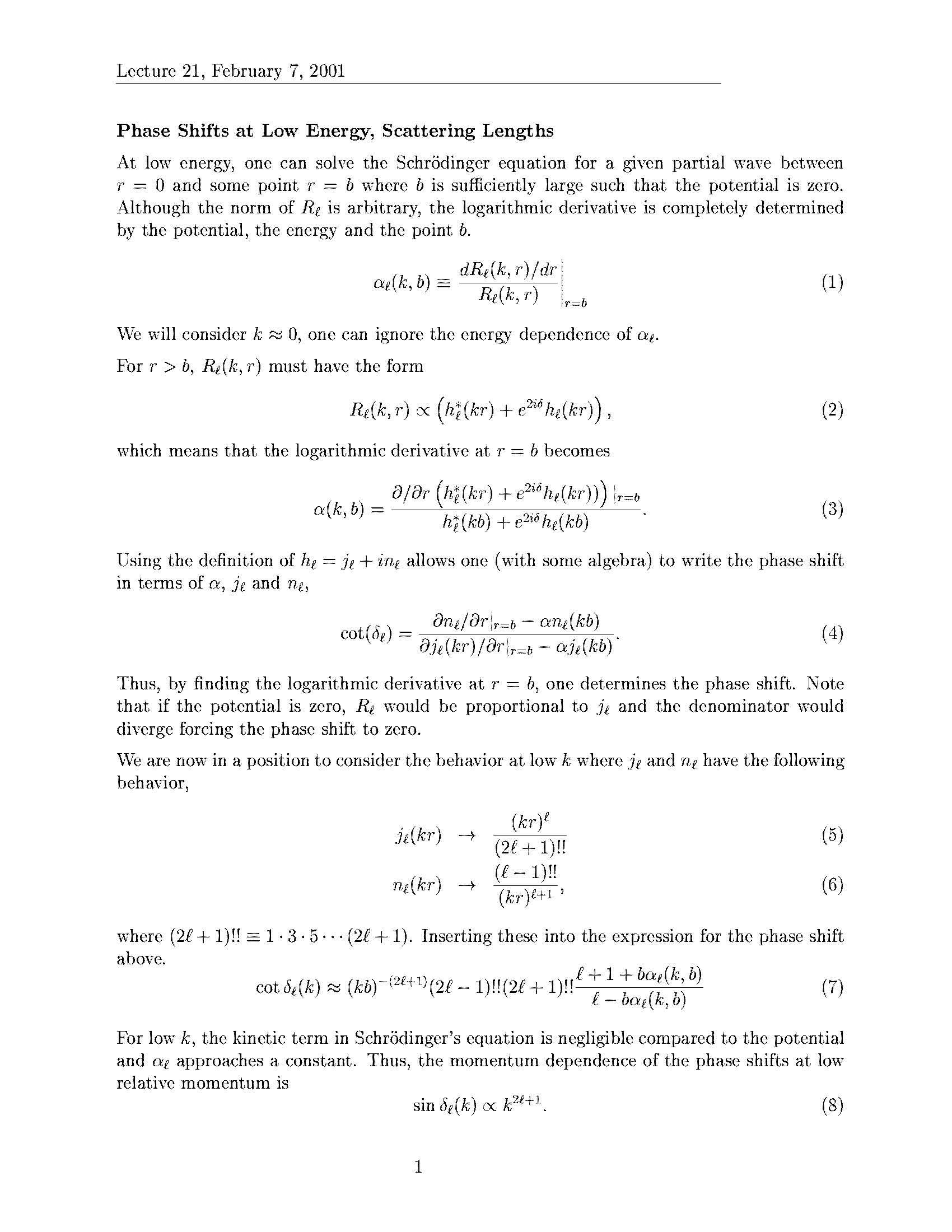 Quantum Mechanics I
