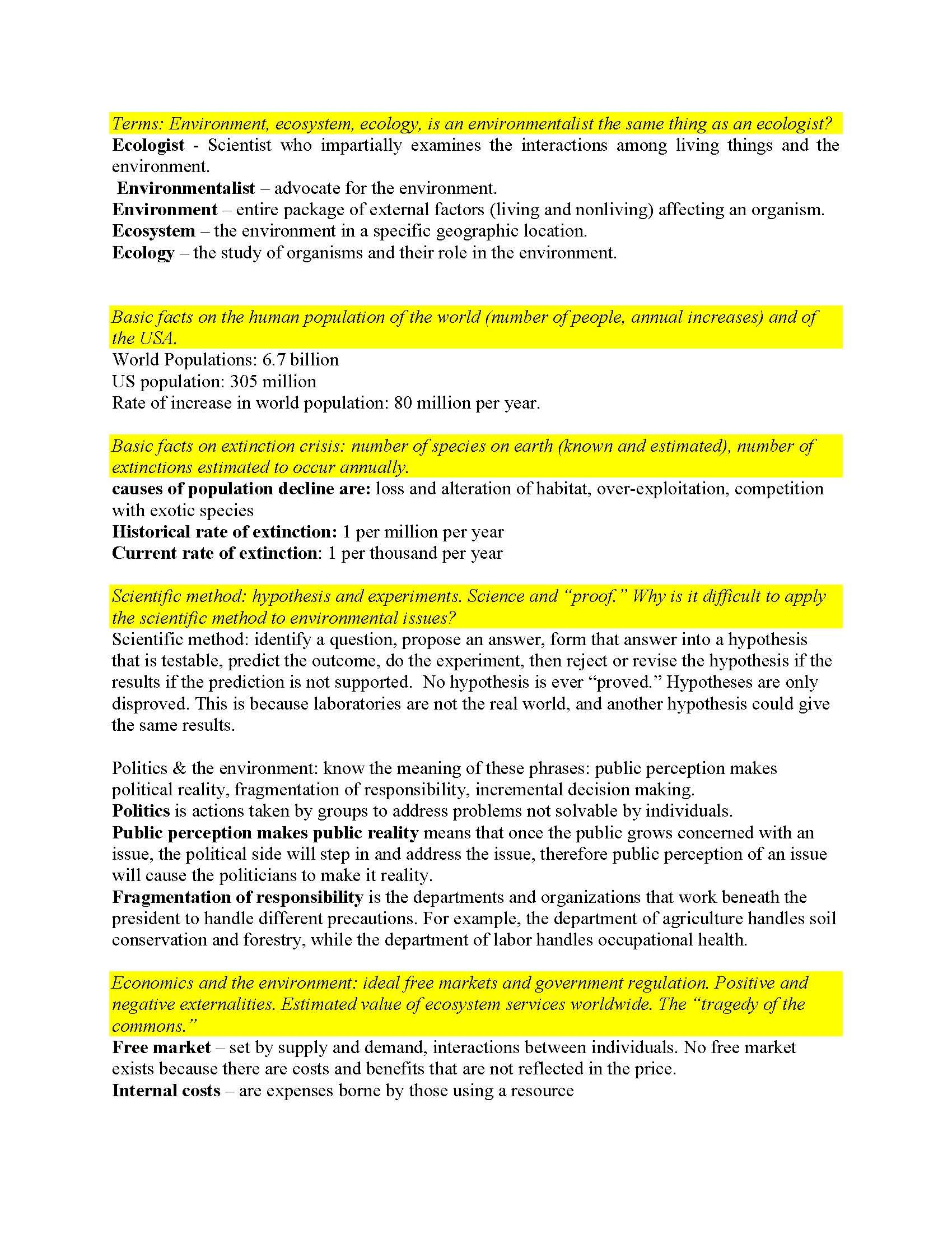 Introduction To Environmental Conservation