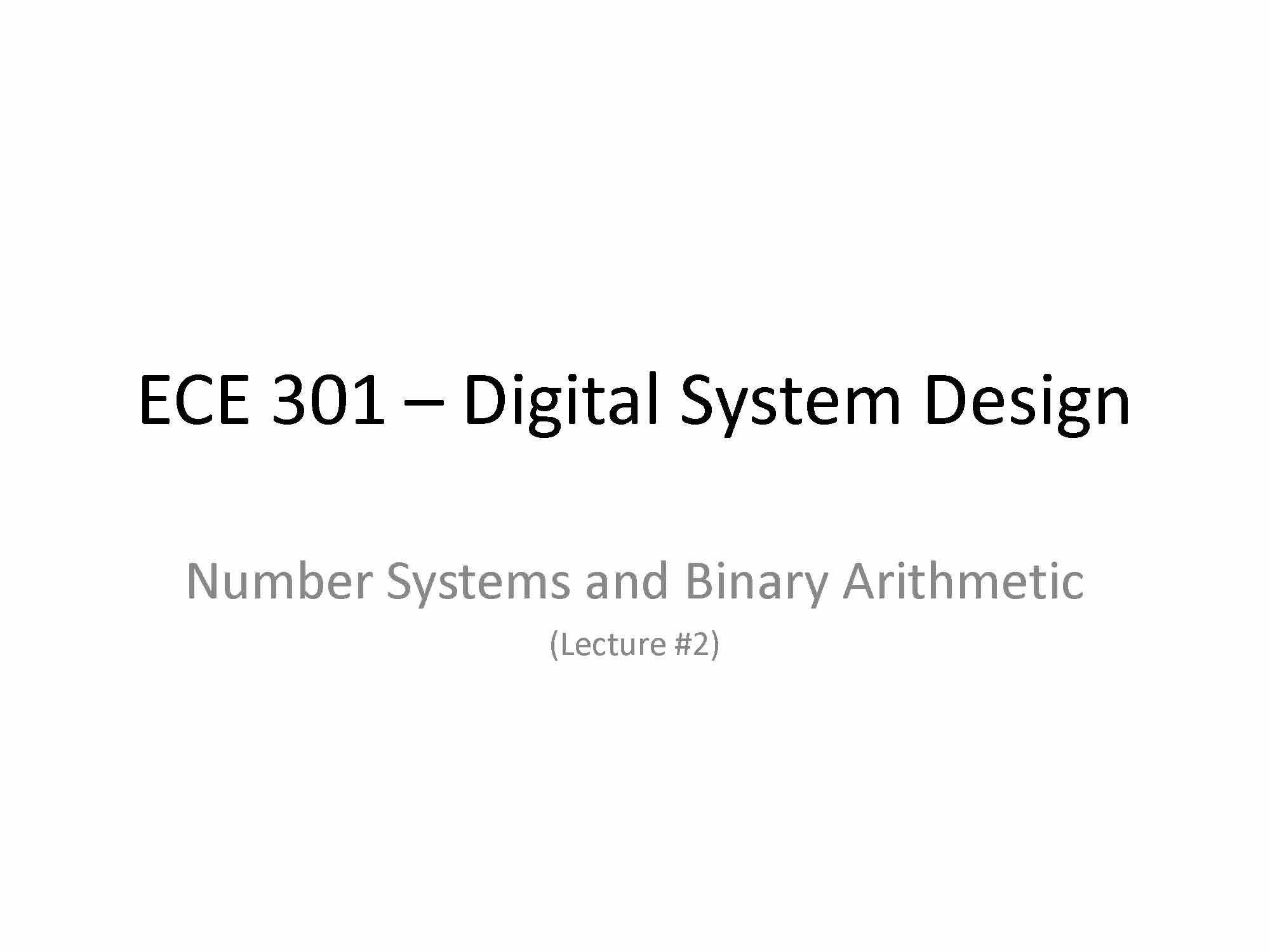 Digital Electronics