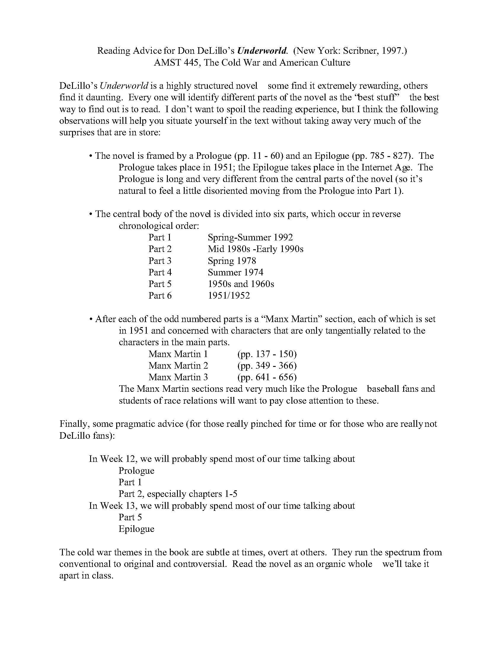 Cold War and American Culture