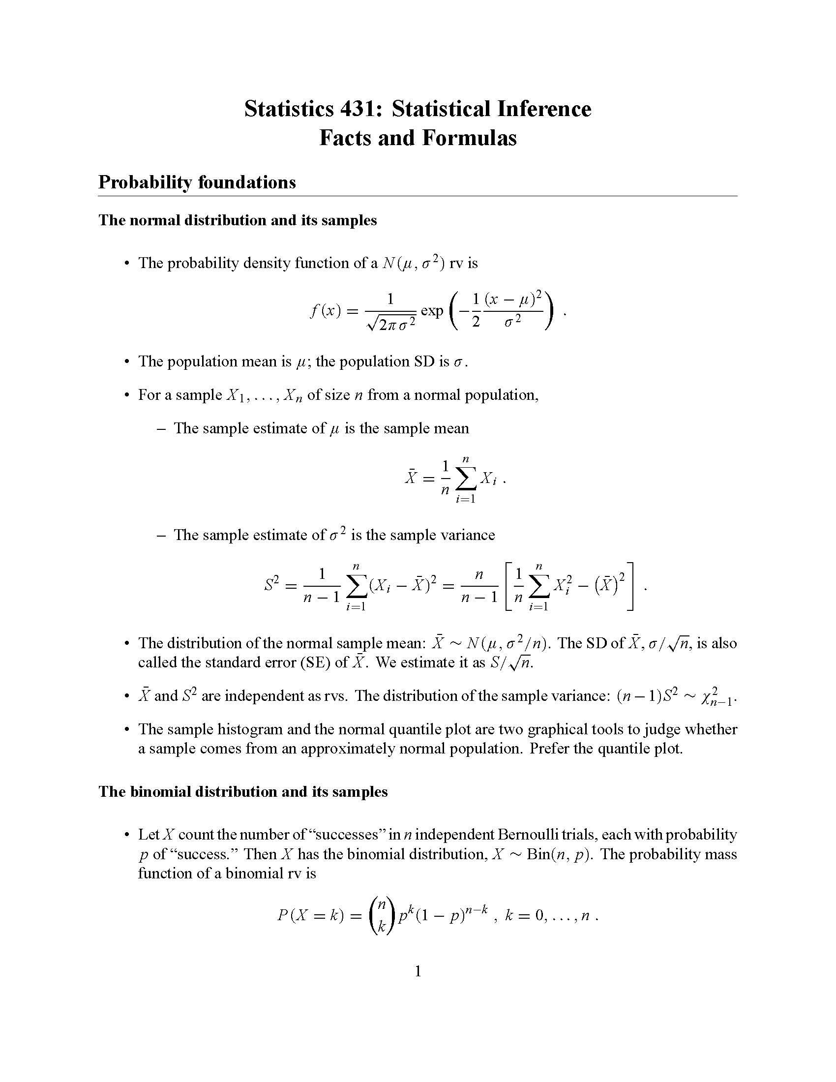 STATISTICALINFERENCE