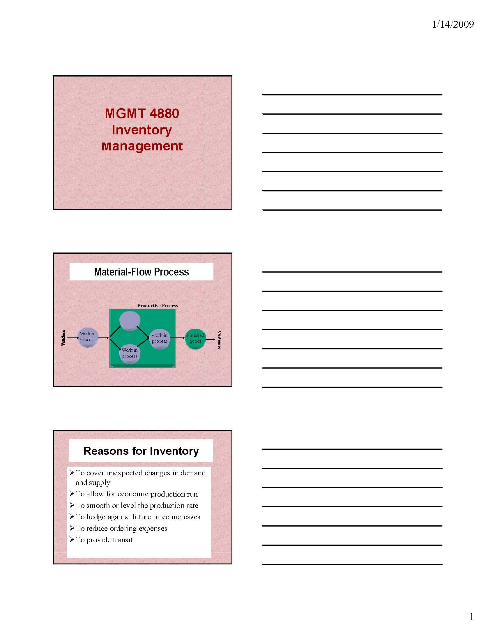 Management of Projects and Systems