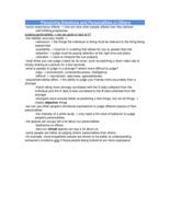 Notes from Lecture 3 - Perceiving Emotions and Personalities in Others