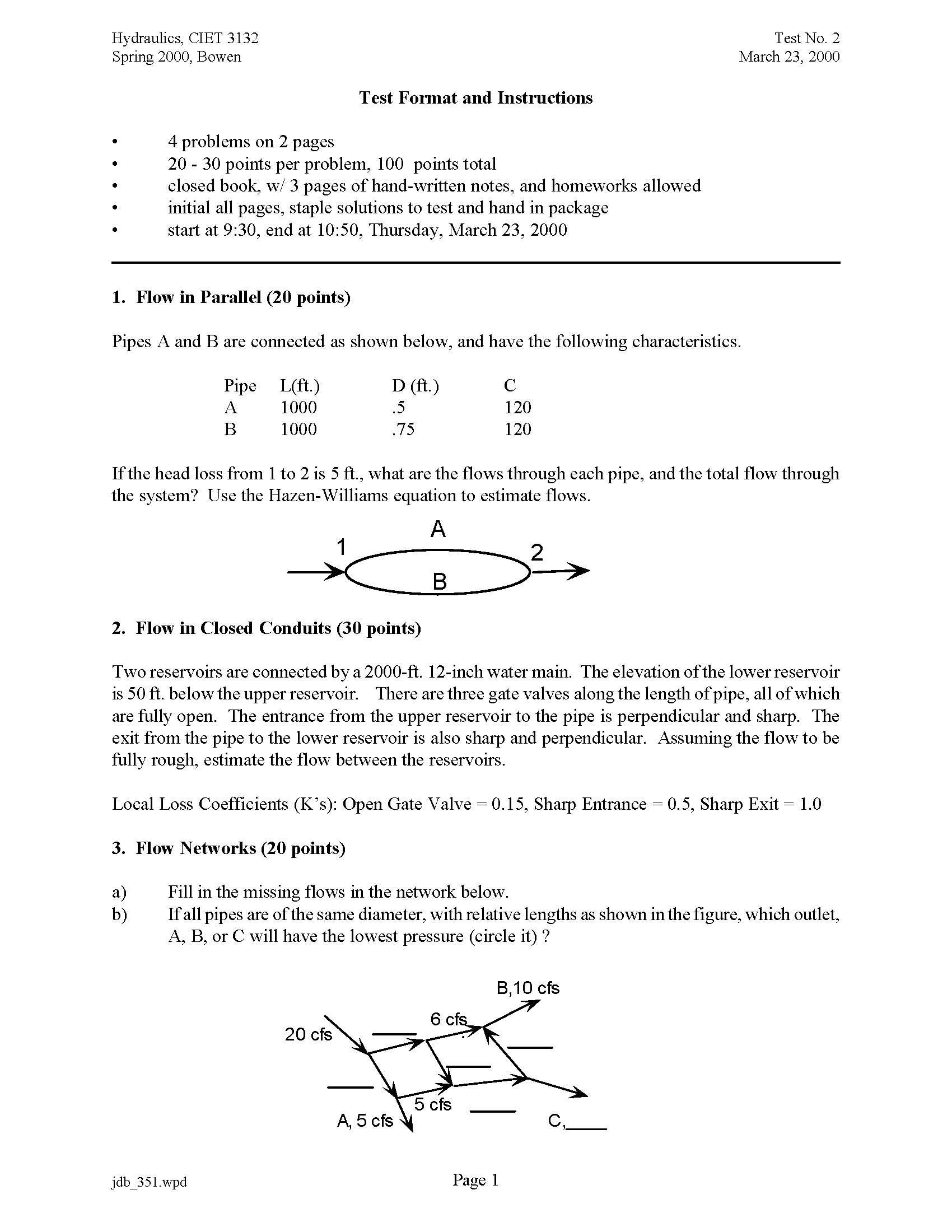 Hydraulics and Hydrology