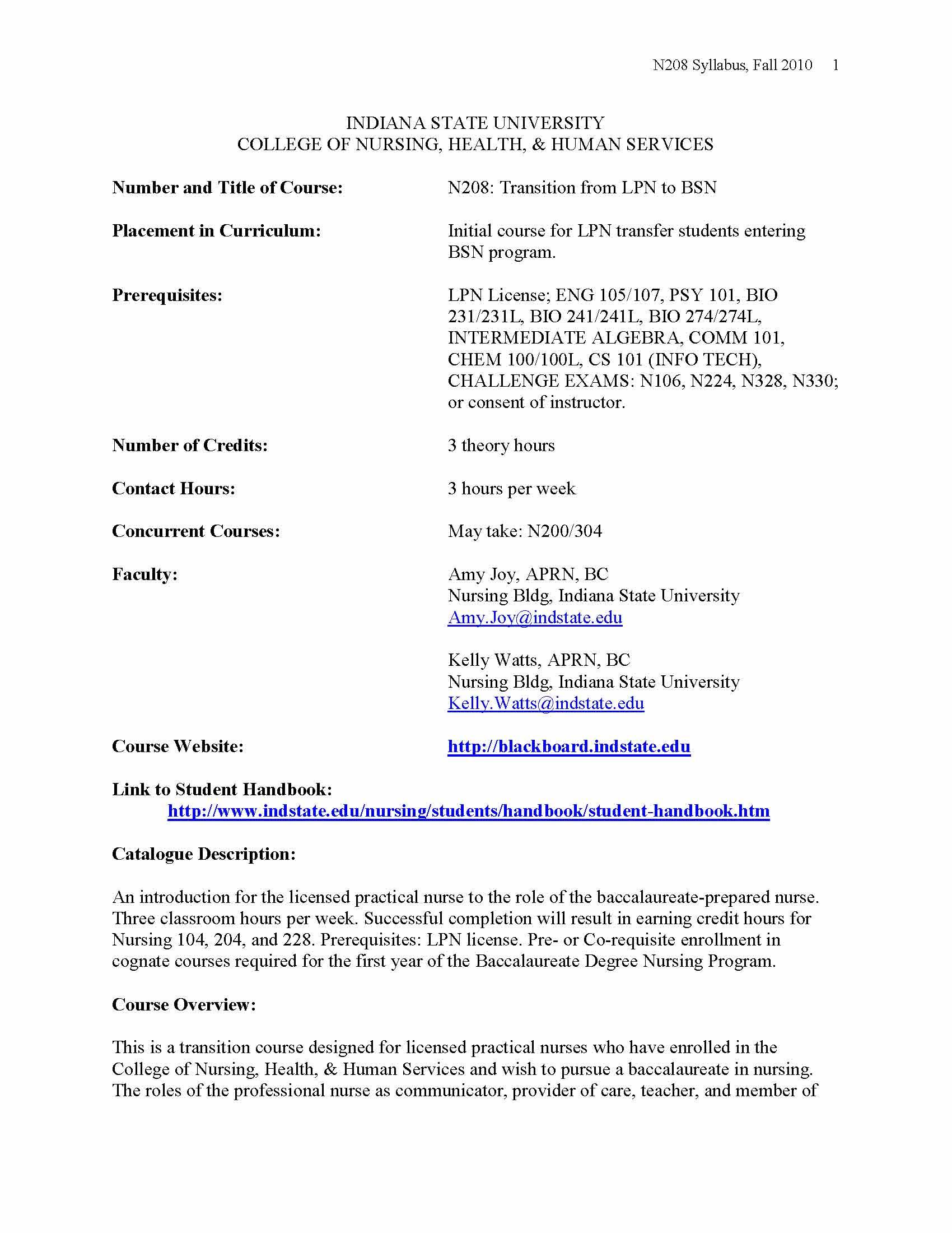 Transition LPN to BSN