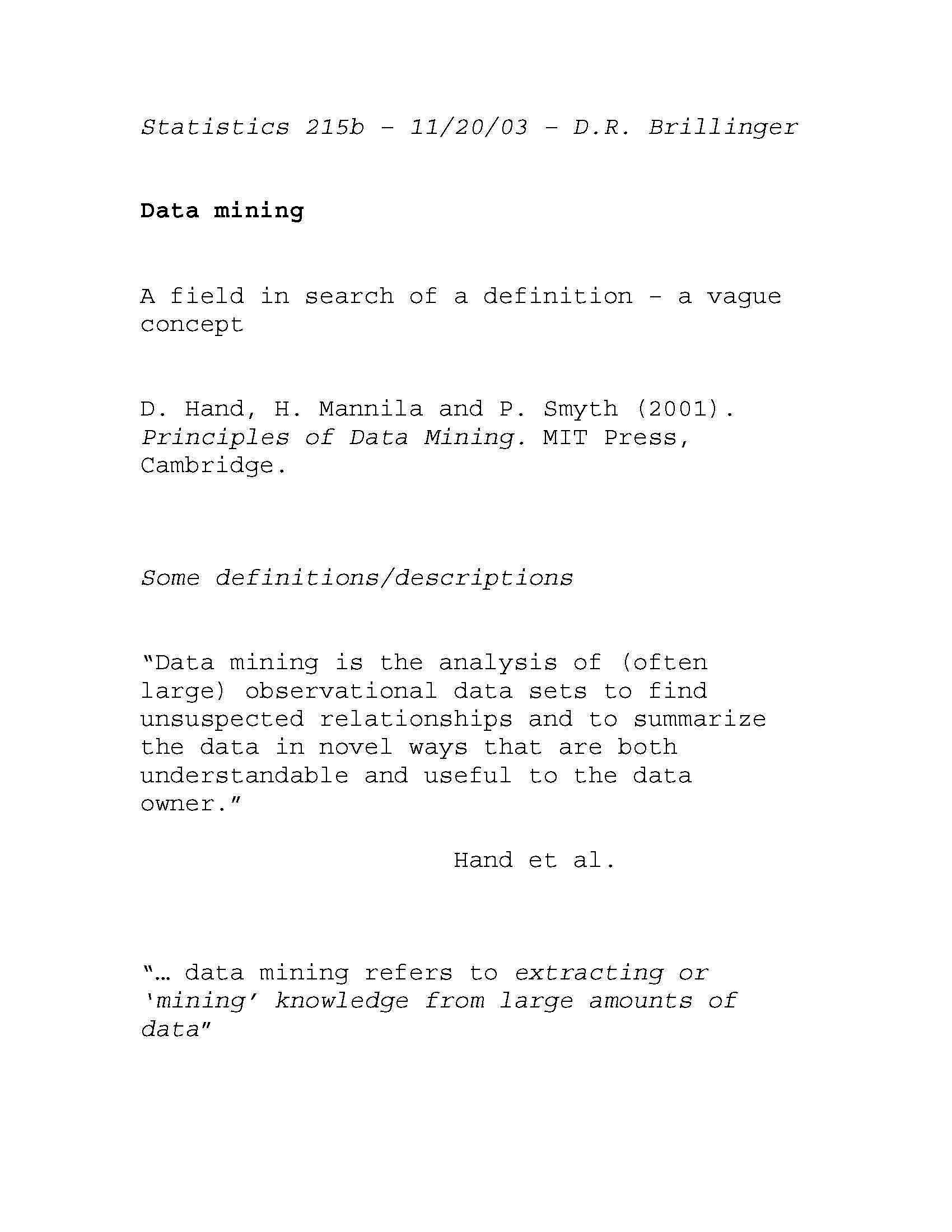Statistical Models Theory and Application