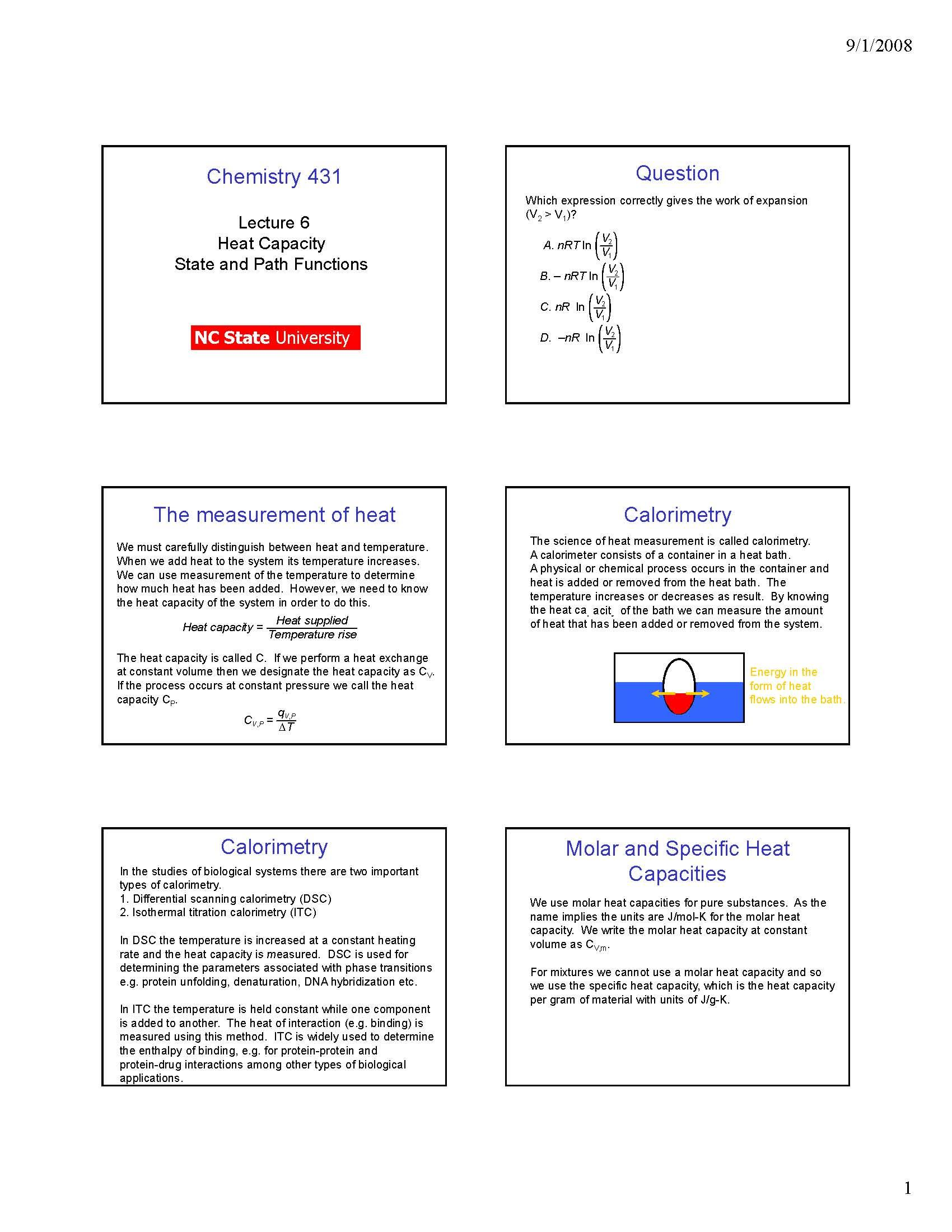 Physical Chemistry I