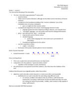 Lectures 1, 2, Optional Friday Forum-Week 1- Humanities Core Lecture