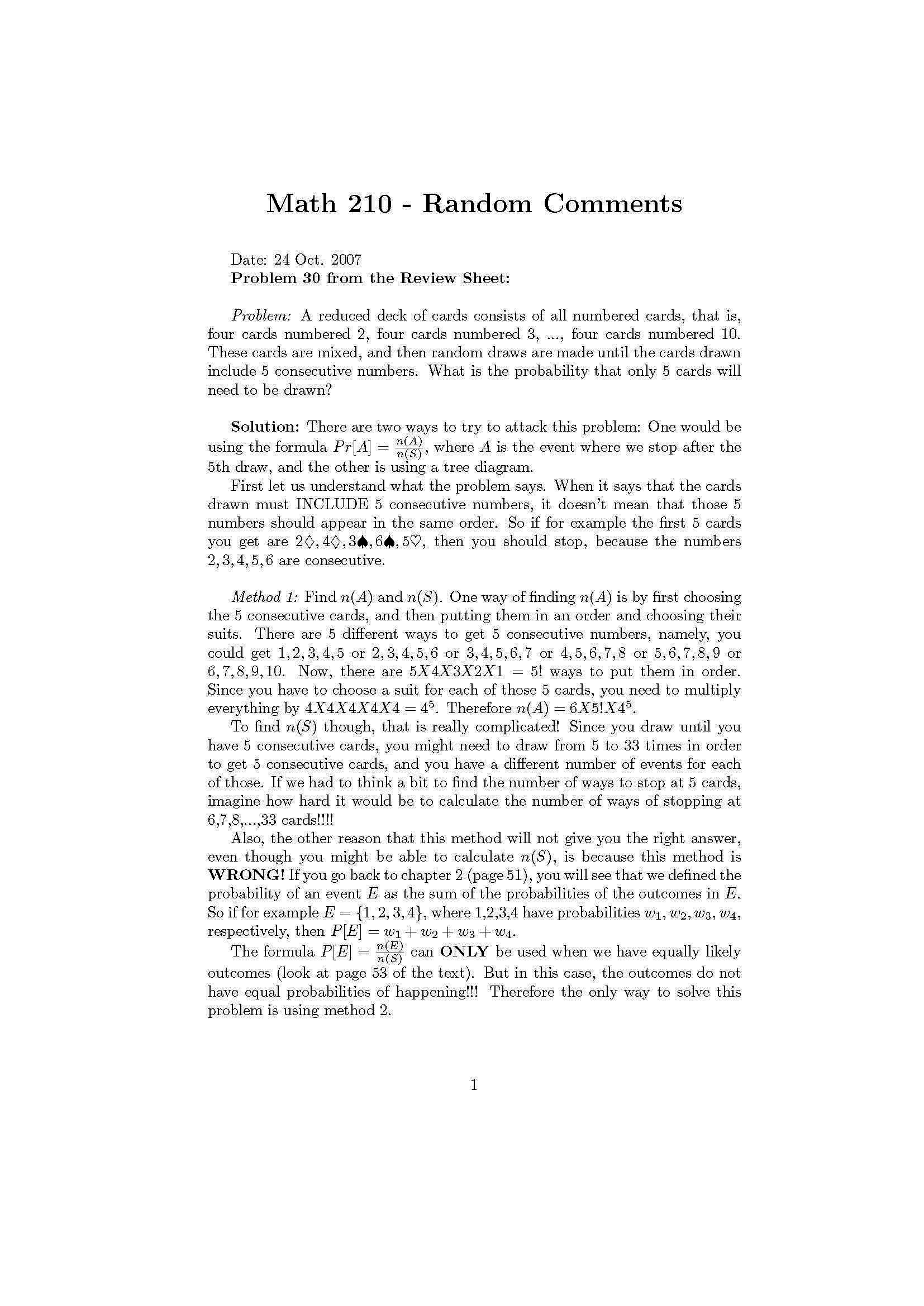 Topics in Finite Mathematics