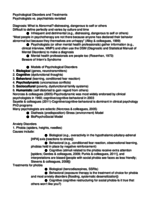 Disorders- Treatments