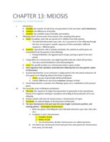 Chapter 13: Meiosis