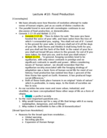 Lecture 10 Food Production