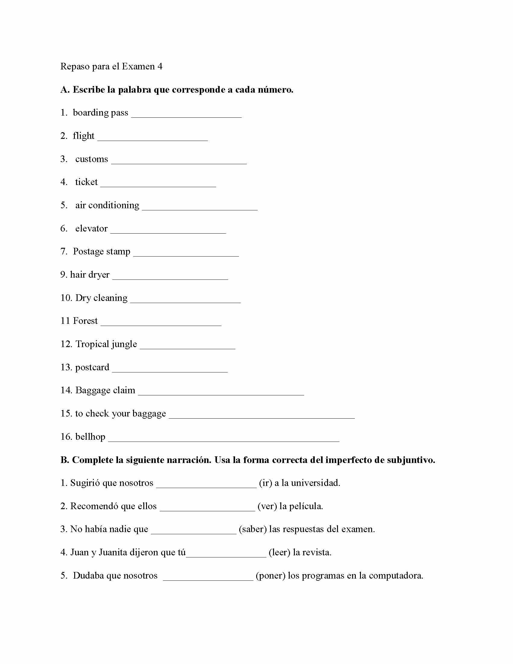 Intermediate Spanish I
