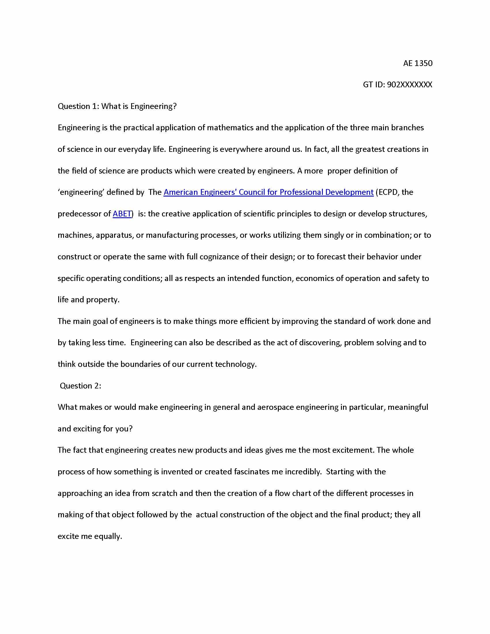 Intro to Aerospace Engr