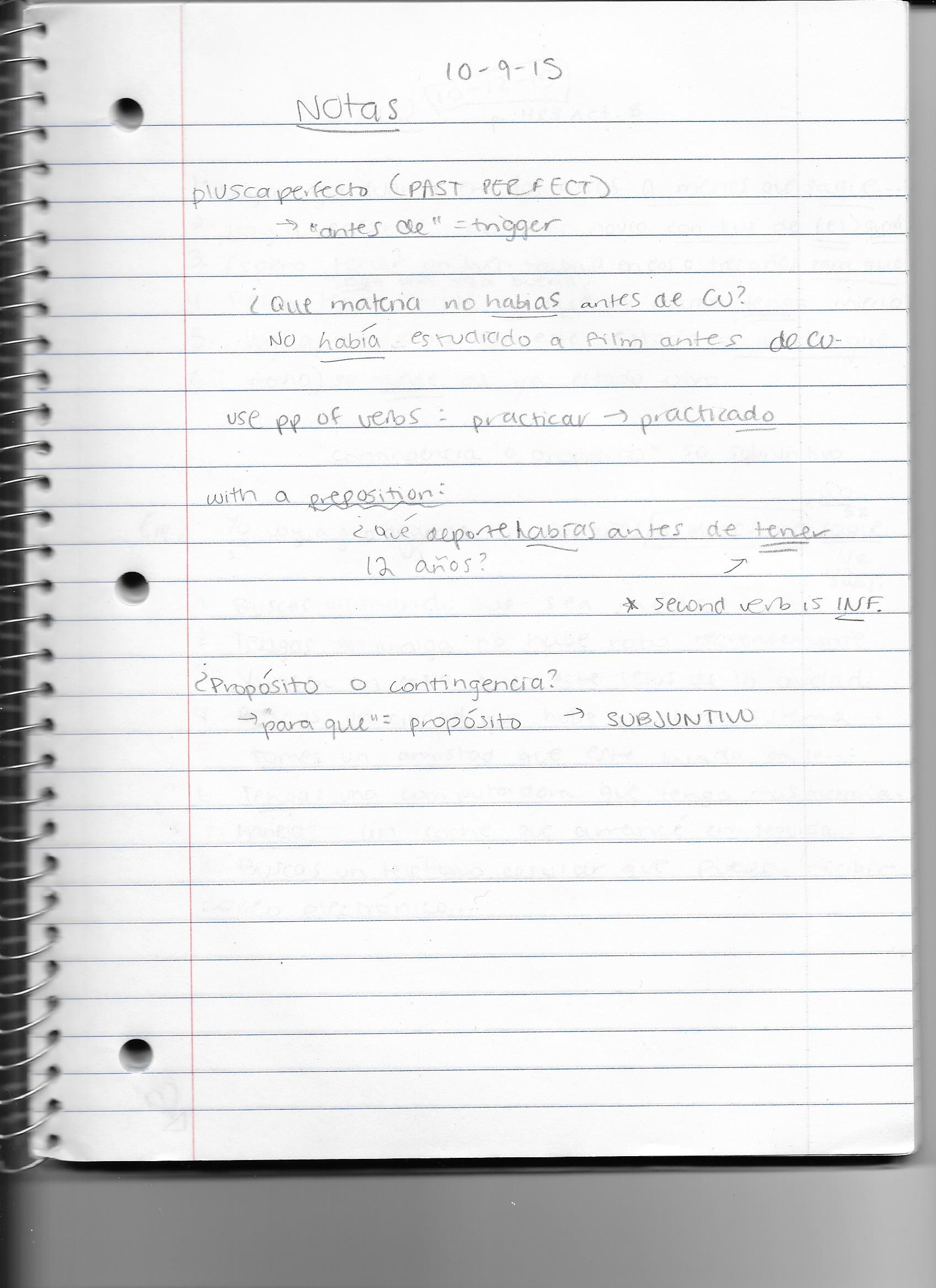 Pluscaperfecto Notes