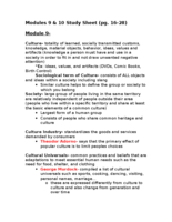 Module 9 & 10 Notes
