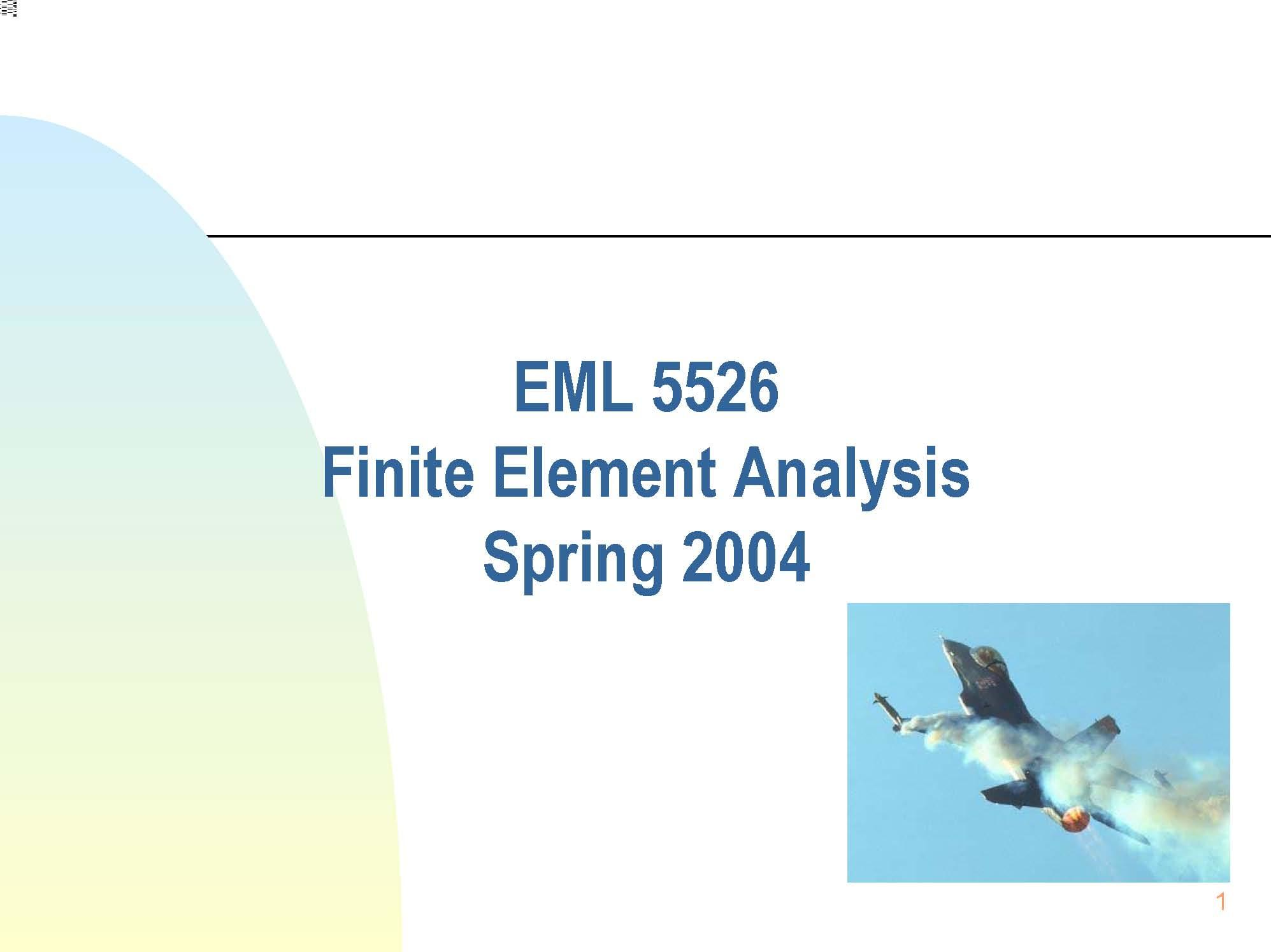 FINITE ELEM ANALYSIS