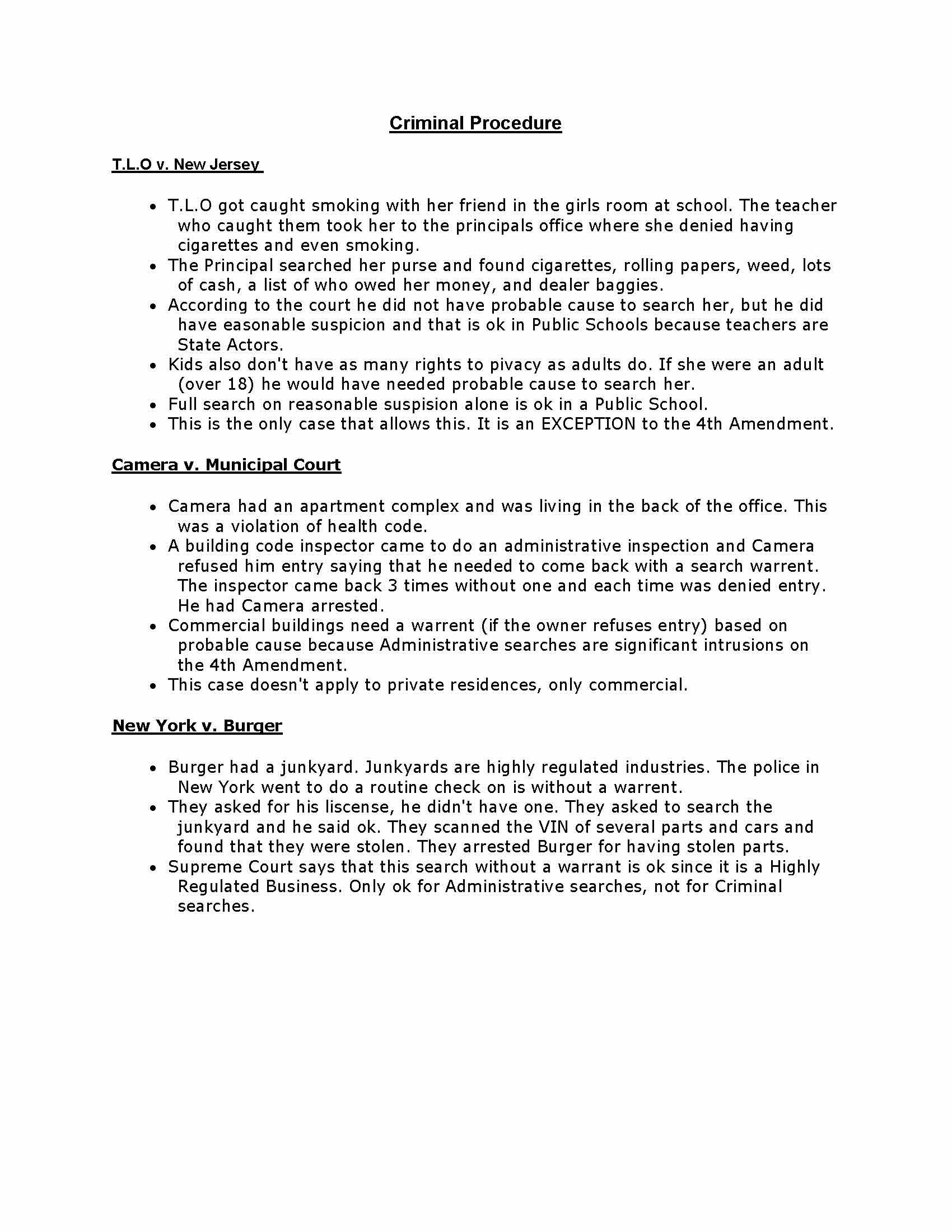 Criminal Procedure