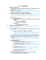 Ch. 7 Outline and Lecture Notes - Psych 1000