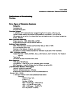 The Broadcast Business--Television