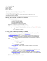 1305- General Biology, Week 2 Notes