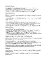 Chapter 6- Learning (Parts 2 and 3)