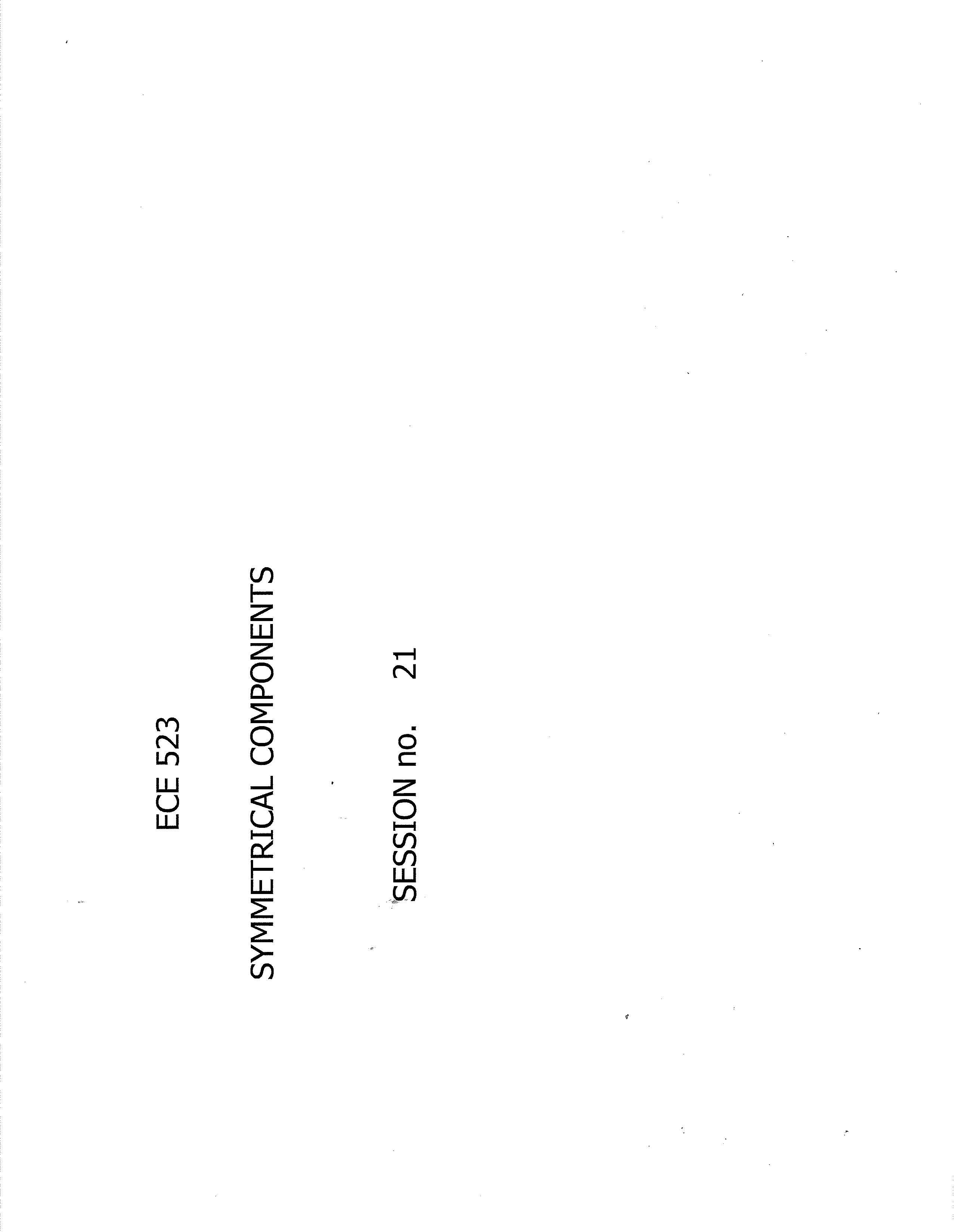 Symmetrical Components