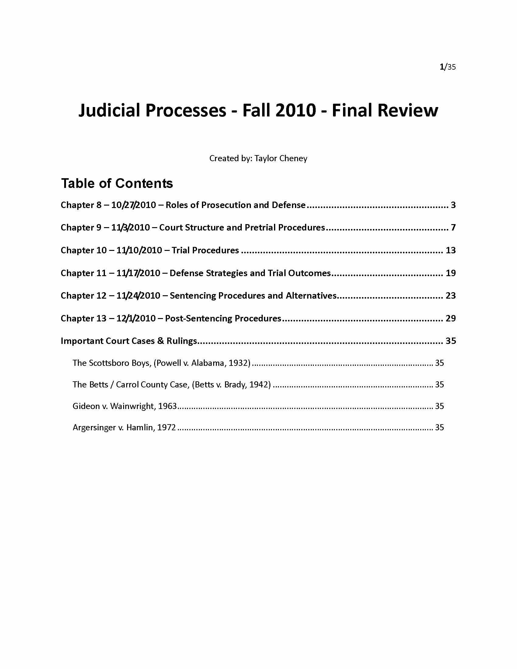 The Judicial Process