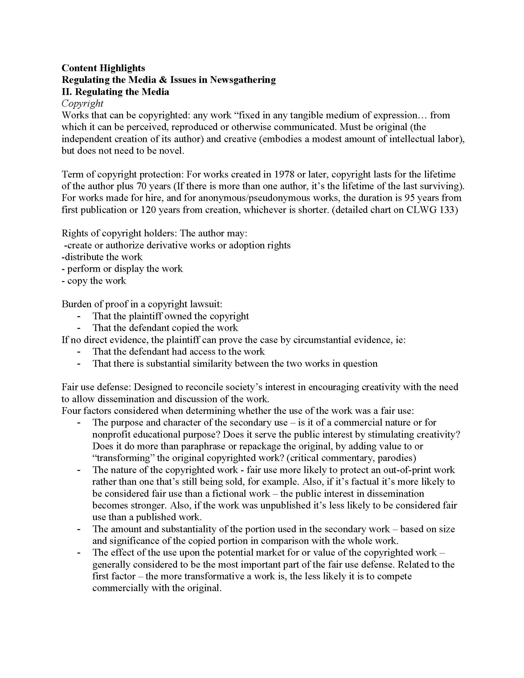 Introduction to Mass Communication Law