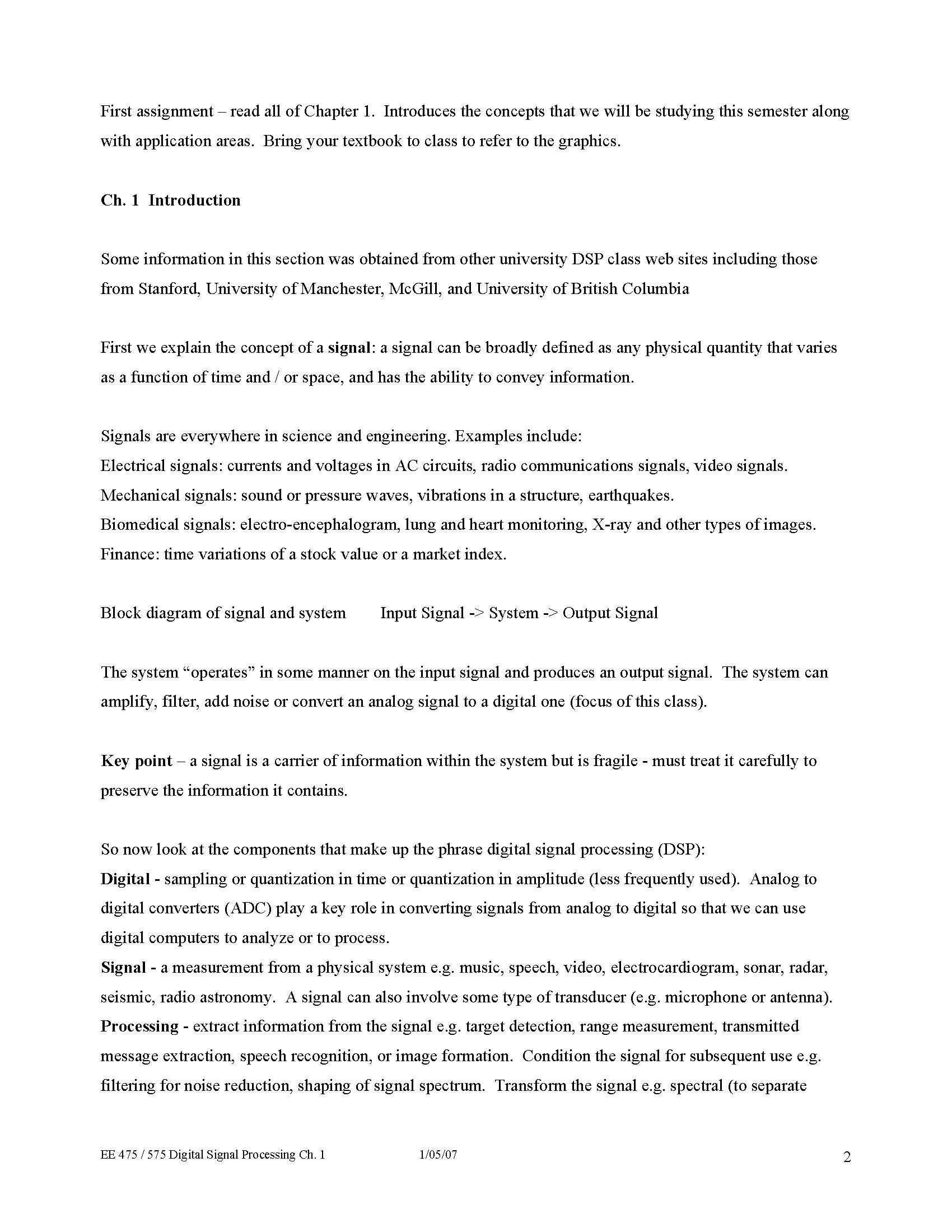 DIGITAL SIGNAL PROCESSING
