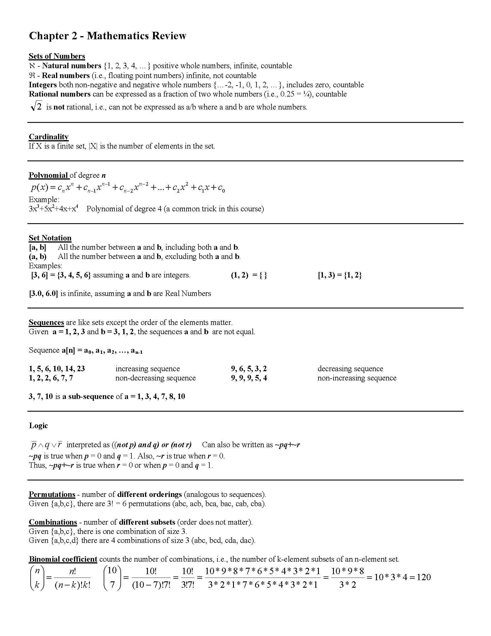Analysis of Algorithms