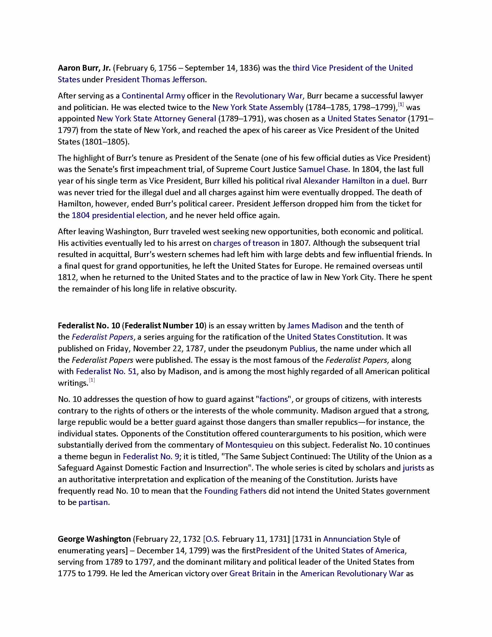 Survey of United States History I