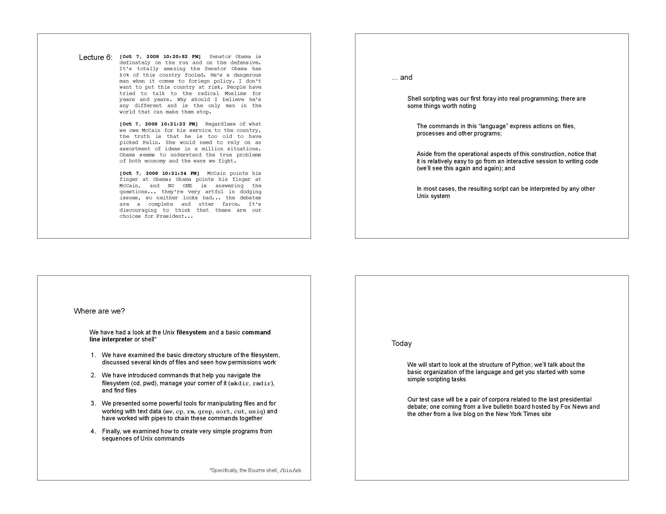 Statistics Programming