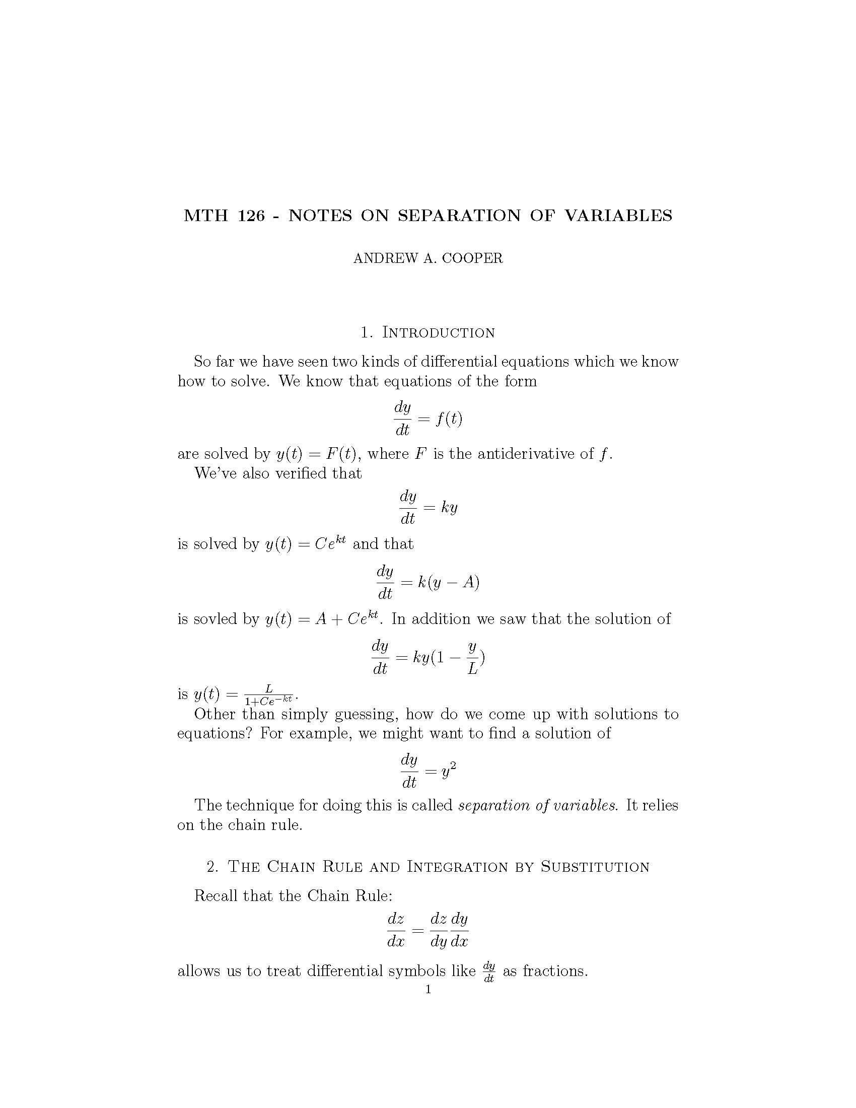Survey of Calculus II
