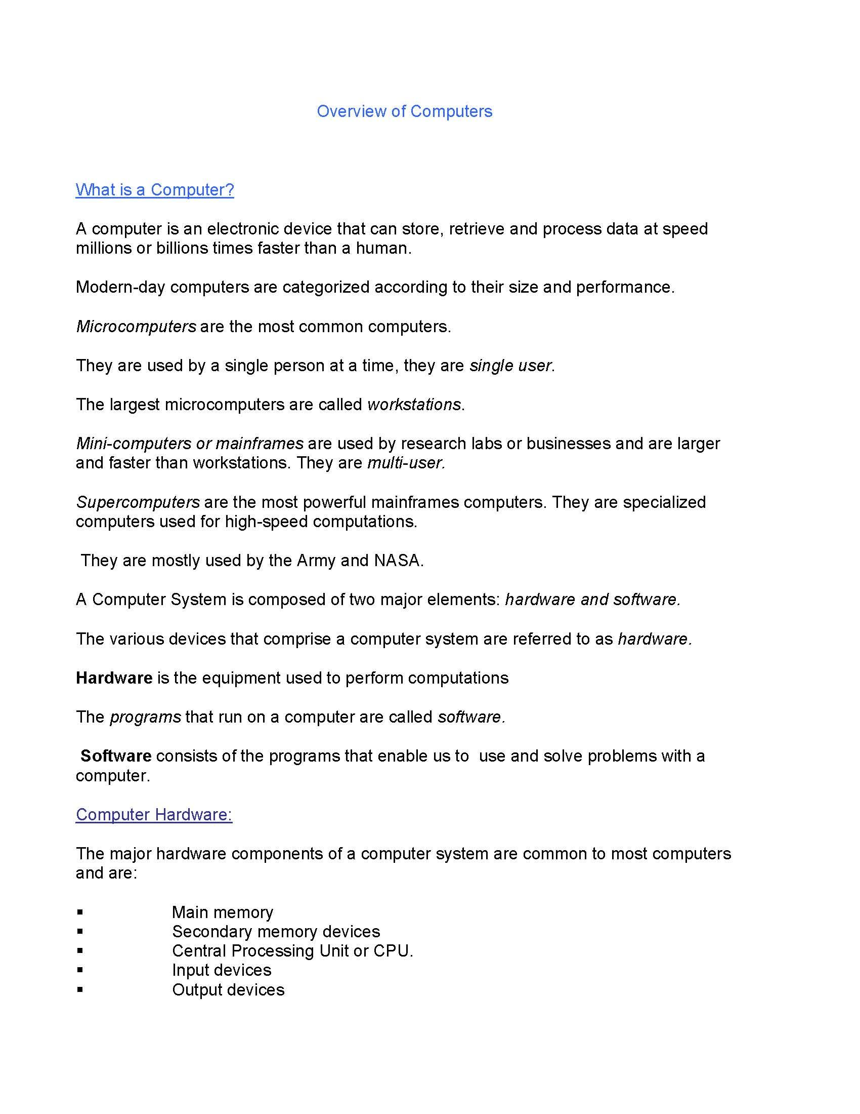 Intro to Comp & Prob Solving