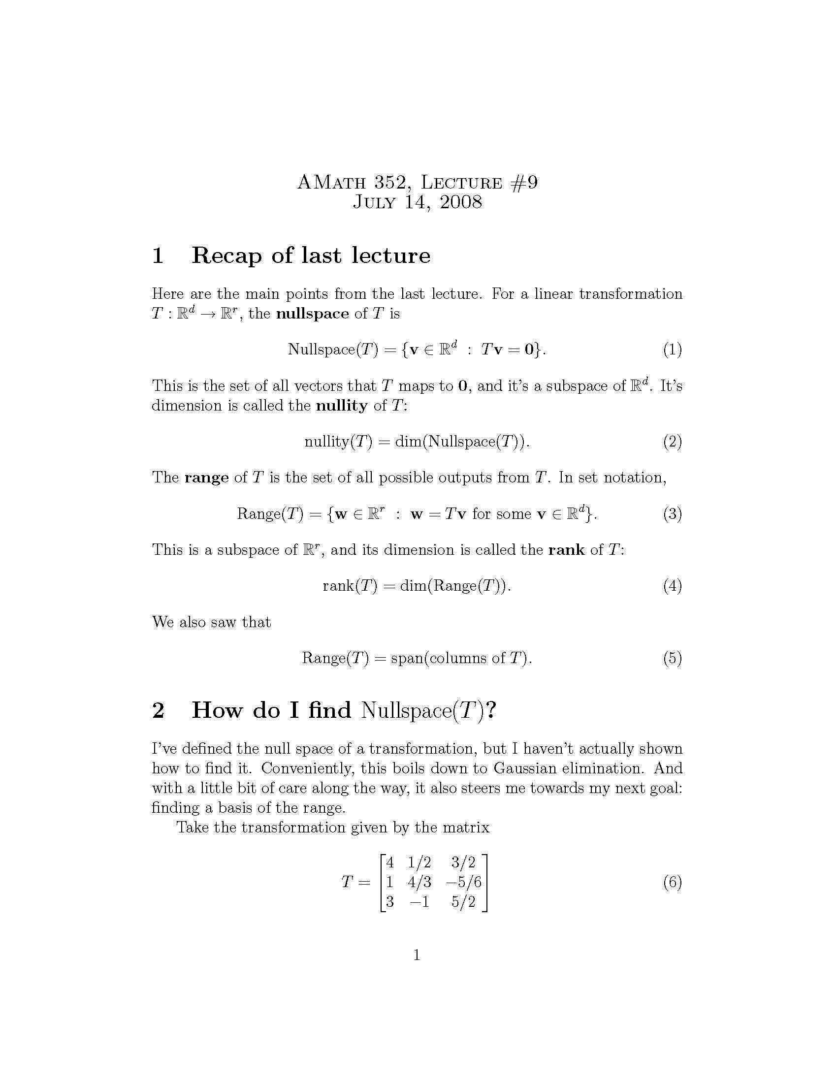 LINR ALG & NUM ANLY