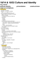 10/15 & 10/22 Culture and Identity