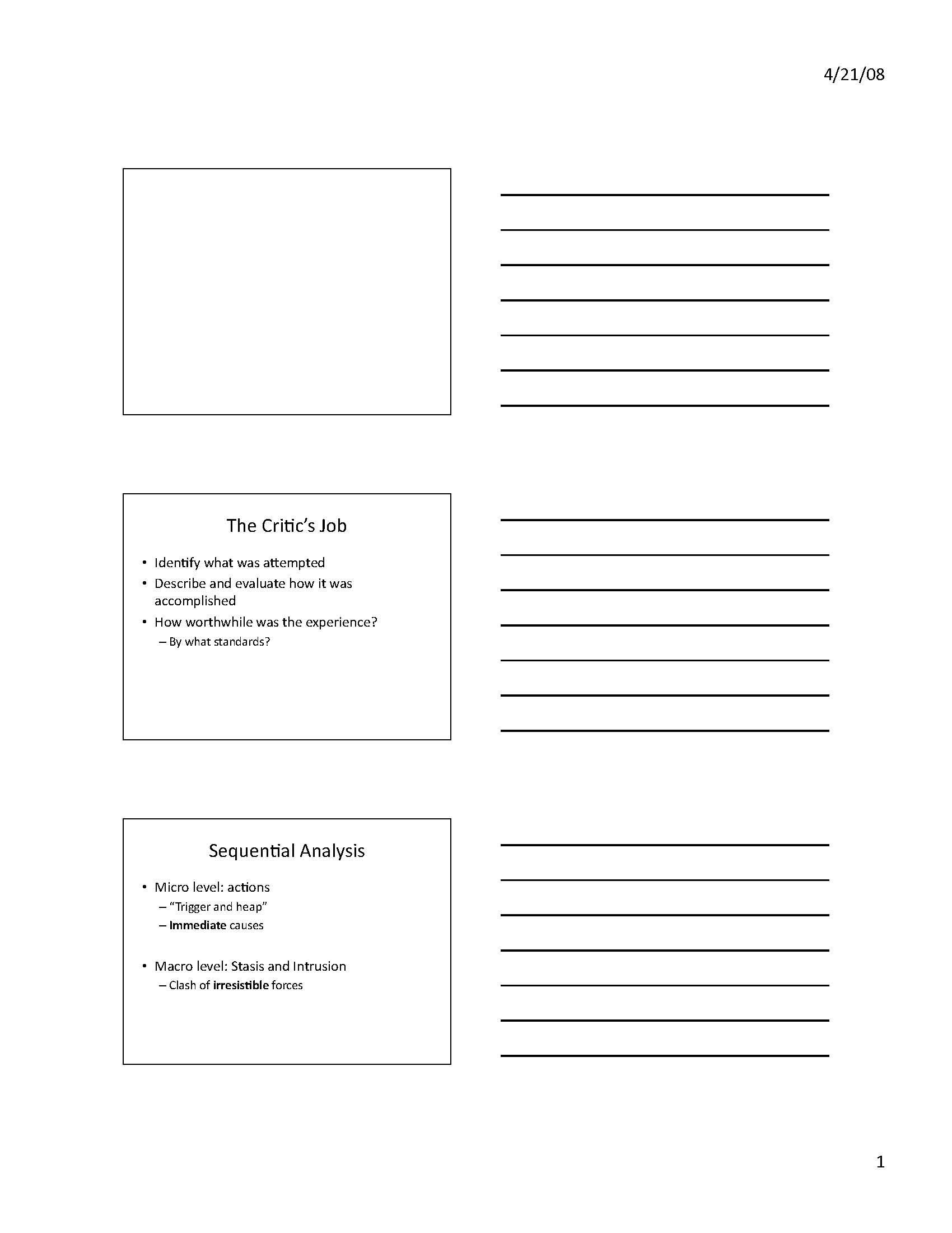 INTRO TO THEATRE
